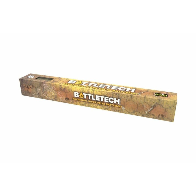 BattleTech BattleMat: Savannah - River Delta/City Ruins