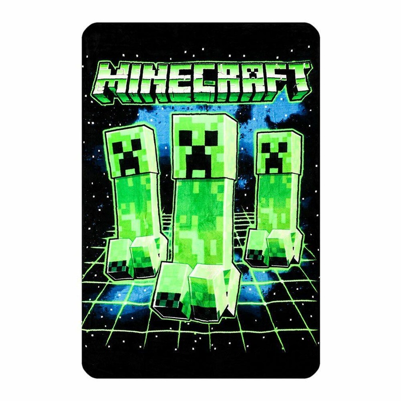 Minecraft Creeper Fleece Throw Blanket