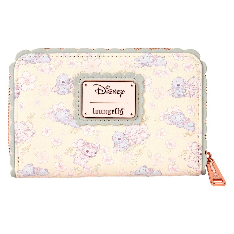 Stitch & Angel Cherry Blossom All-Over Print Zip Around Wallet