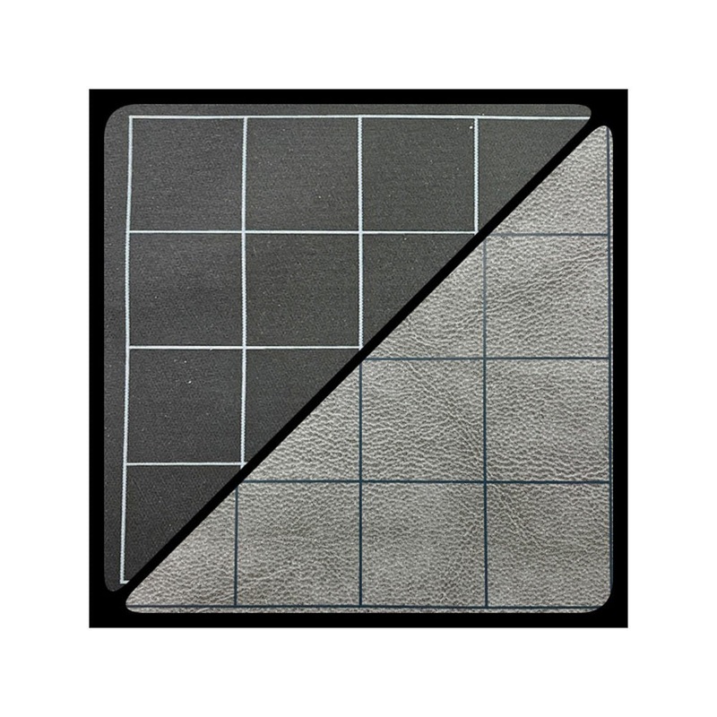 Battlemat 1" Reversible Black-Grey Squares (23.5" x 26" Playing Surface)