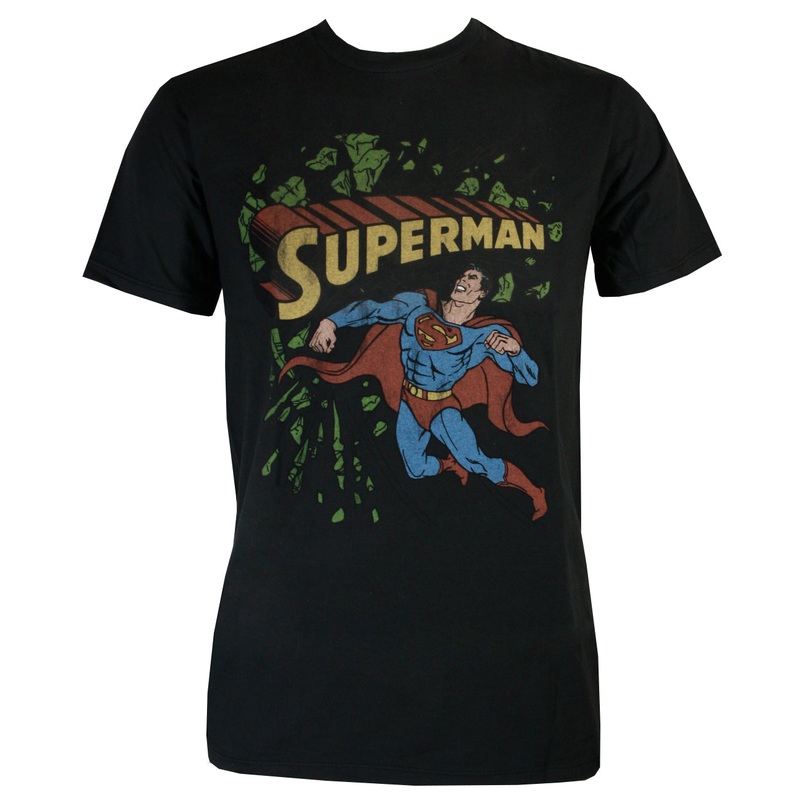 Superman Distressed Bustin' Out Men's T-Shirt