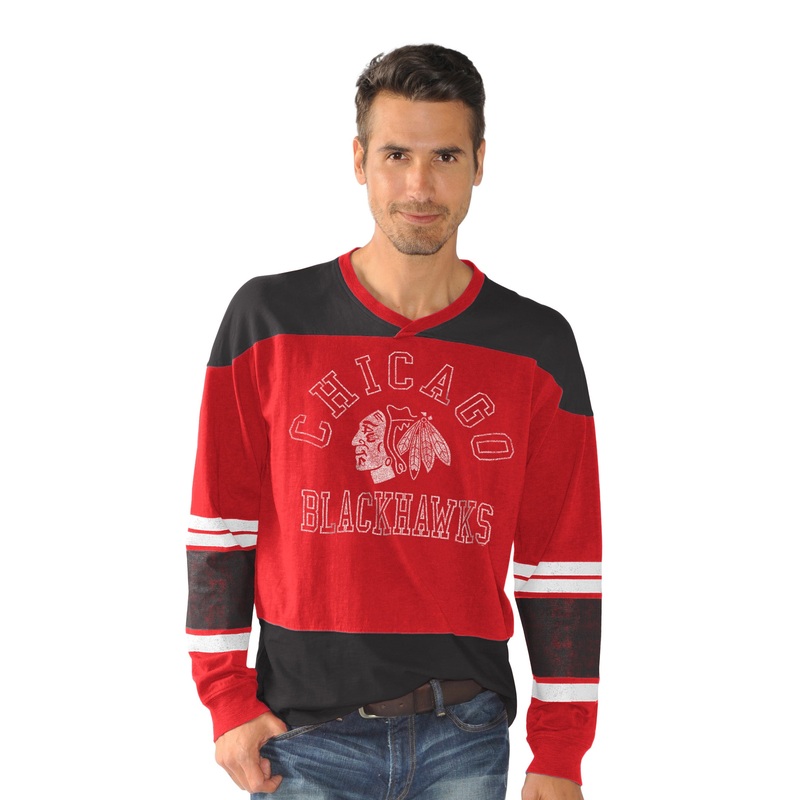 Chicago Blackhawks Neutral Zone Slub Jersey Fashion Top