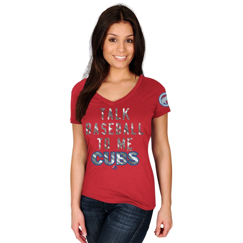Chicago Cubs Extraordinary Achievement Women'S Athletic Red Shirt