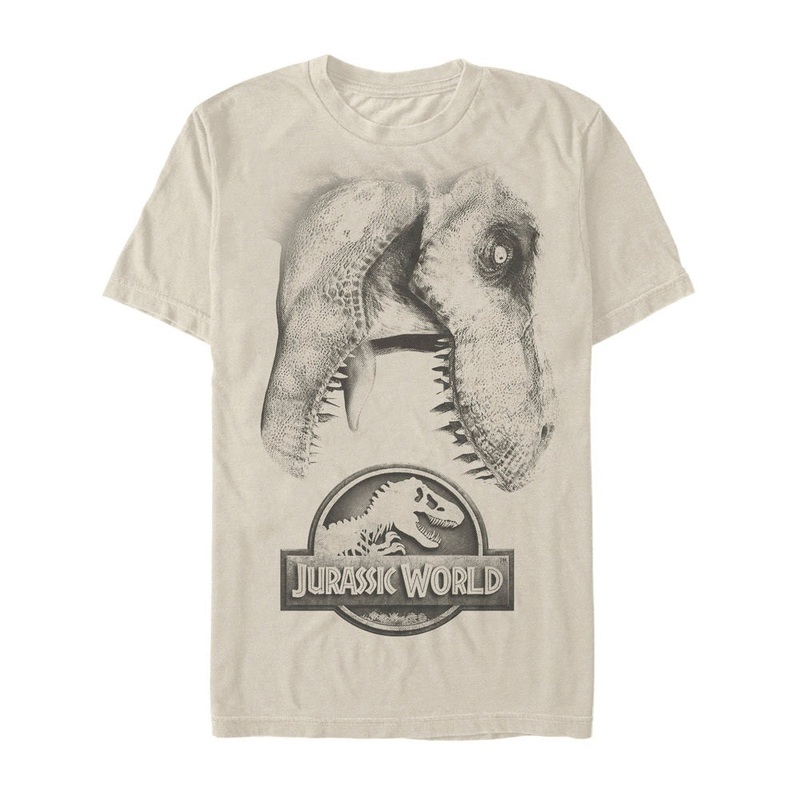Jurassic World Large Rex Men's Cream Shirt