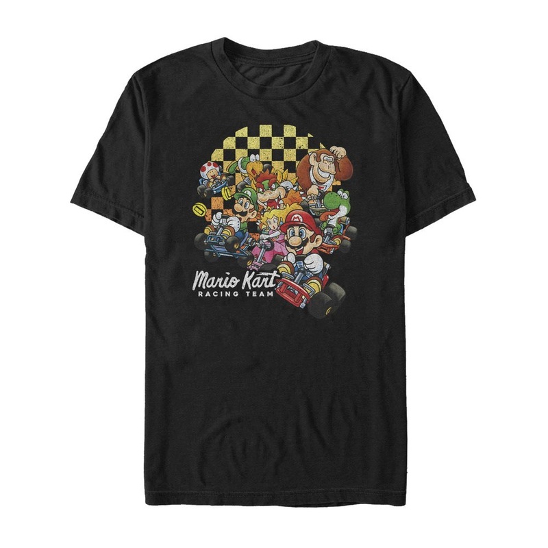 Nintendo Mario Checkered Kartin' Men's Shirt