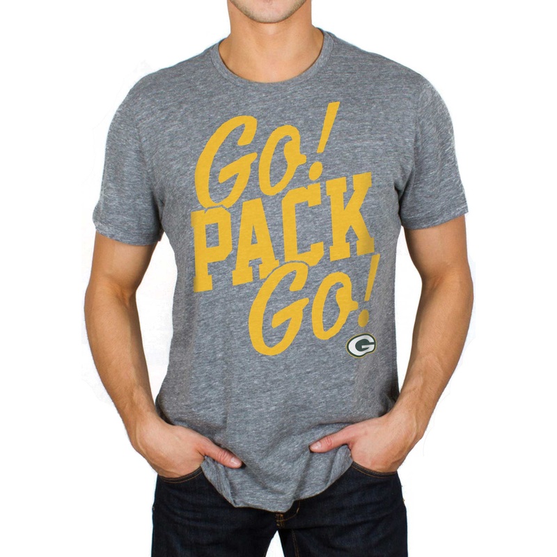 Green Bay Packers Go Pack Go Men's Gray Shirt