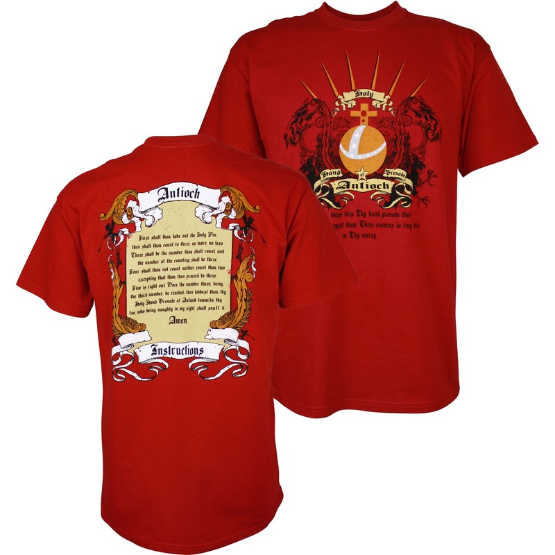Monty Python and the Holy Grail Holy Hand Grenade Instructions Mens T-Shirt