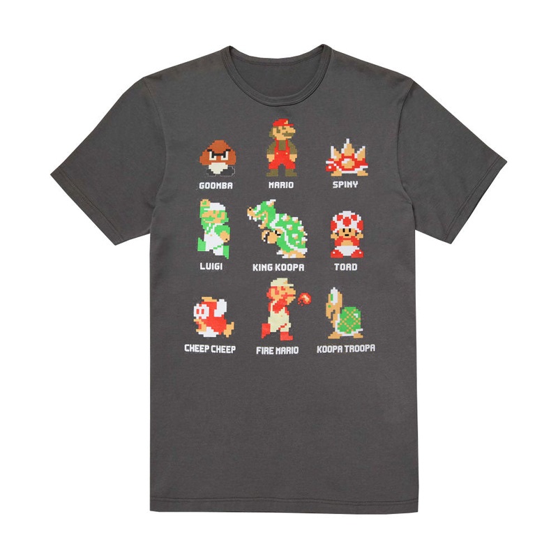 Super Mario Bros Pixel Characters Shirt