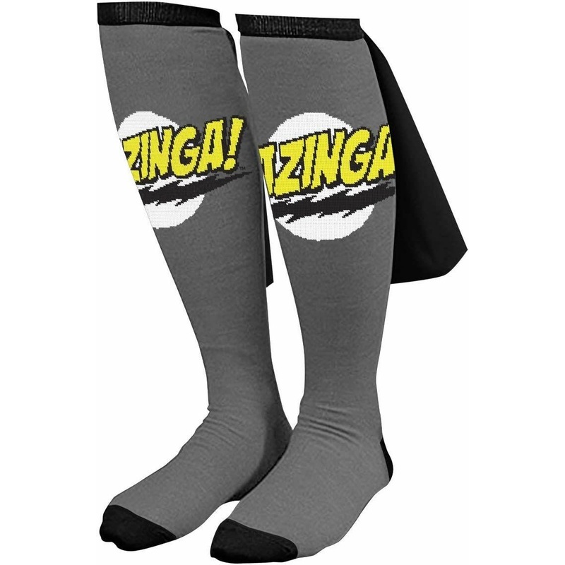 Big Bang Theory Black Bazinga Caped Socks
