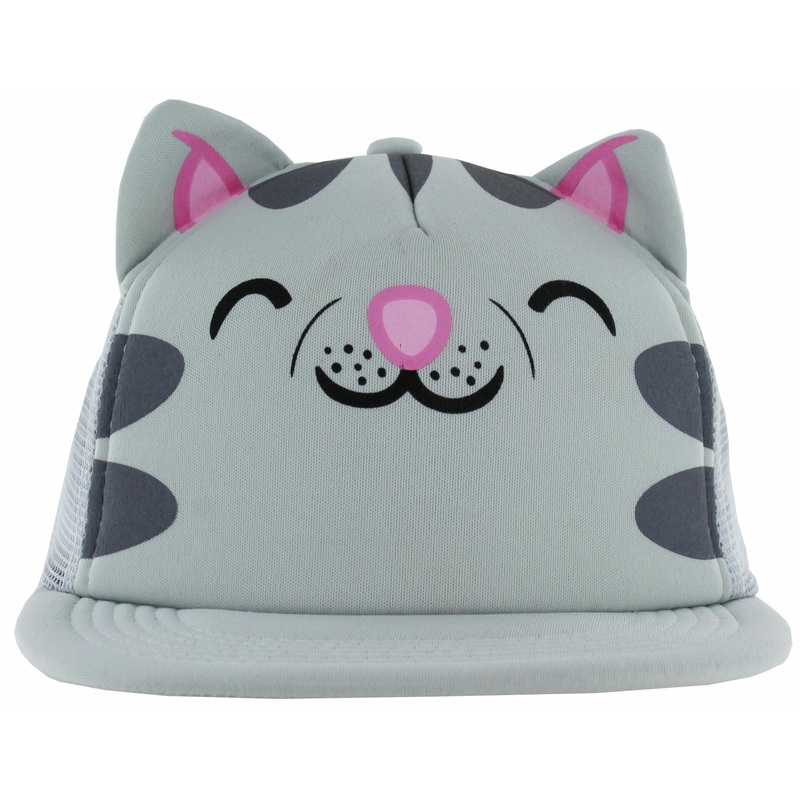Big Bang Theory Soft Kitty Trucker Snapback Hat (Grey, Adjustable)