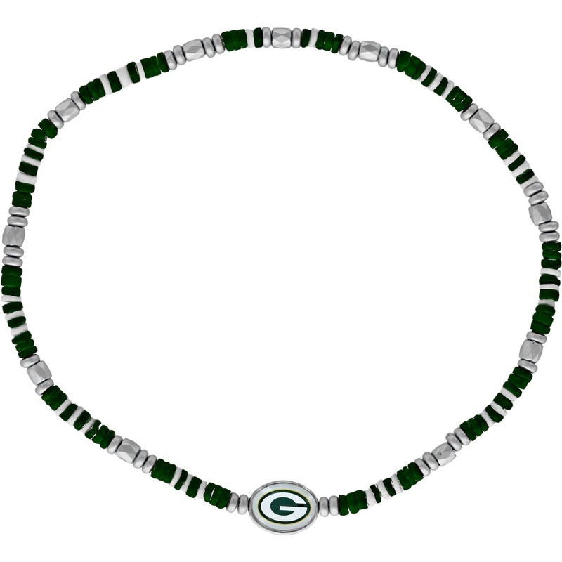 Green Bay Packers Green Shell Bead Necklace