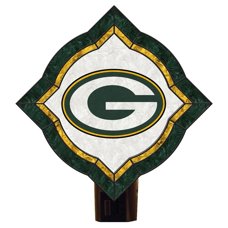 Green Bay Packers Vintage Art Glass Night Light