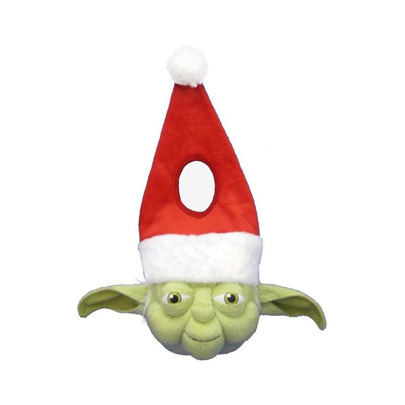 Star Wars Yoda Head Plush Santa Hat Doorknob Hanger