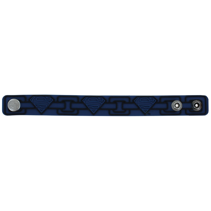 Superman Logo and Chain Wristband Bracelet