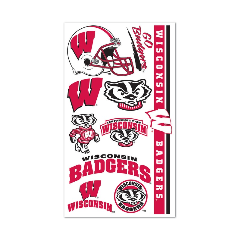 University of Wisconsin Badgers Temporary Tattoos