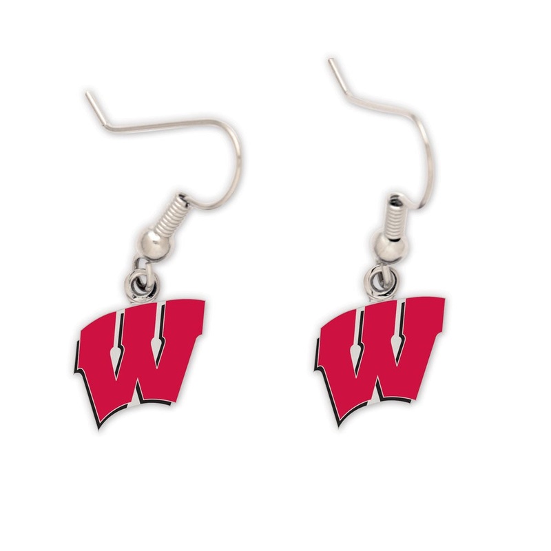 University of Wisconsin Badgers W Earrings Jewelry Card