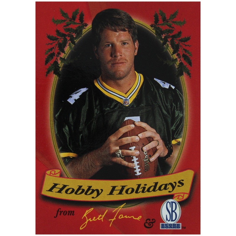 1997 Score Board Green Bay Packers Brett Favre Hobby Holidays Trading Card