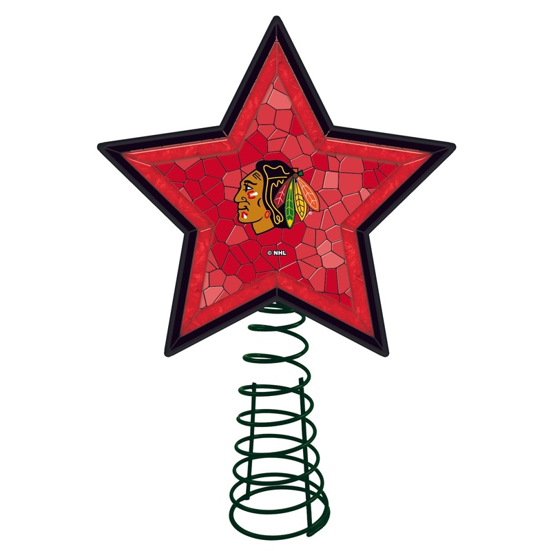 Chicago Blackhawks Mosaic Tree Topper
