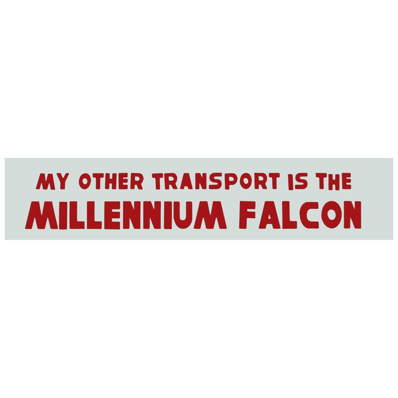 Star Wars My Other Transport is the Millennium Falcon Red Rub-On Sticker