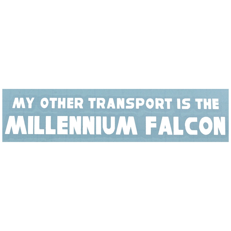 Star Wars My Other Transport is the Millennium Falcon White Rub-On Sticker