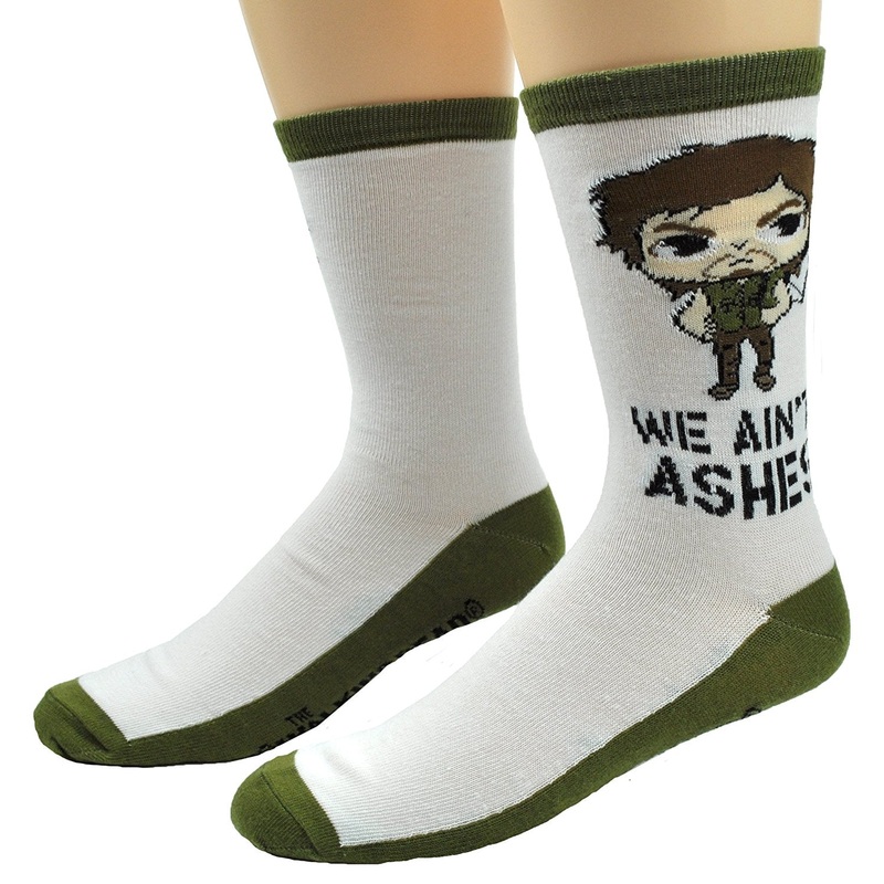 Walking Dead Daryl Dixon We Ain't Ashes Chibi Crew Socks