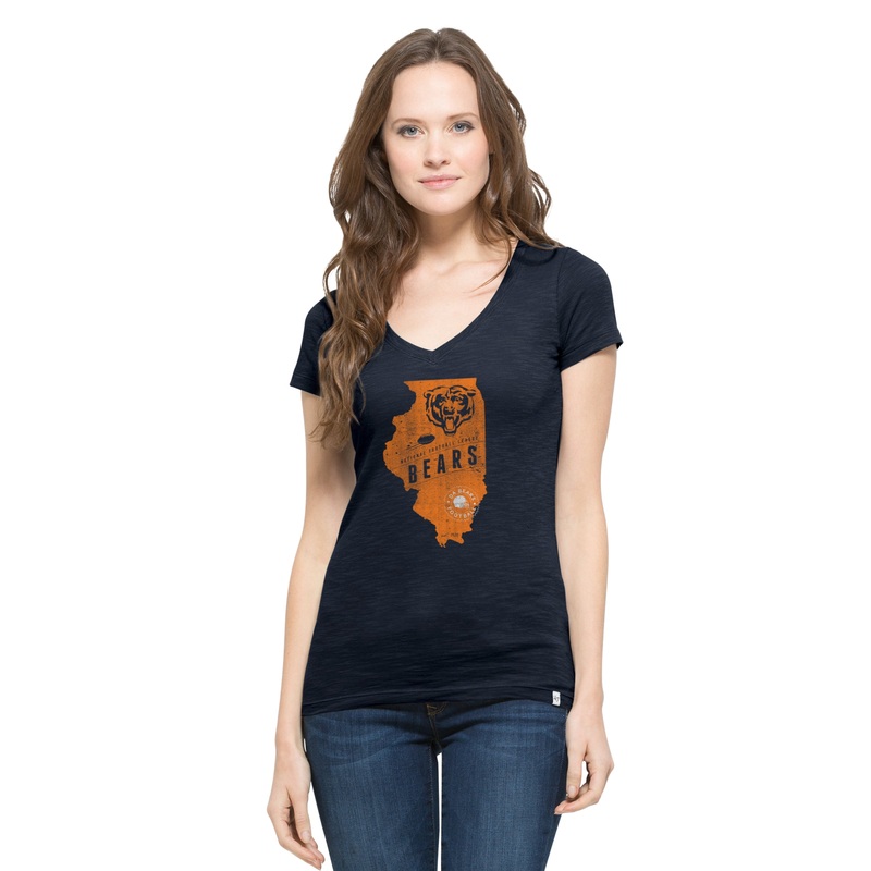 47 Brand Chicago Bears Women's V-neck Scrum Tee