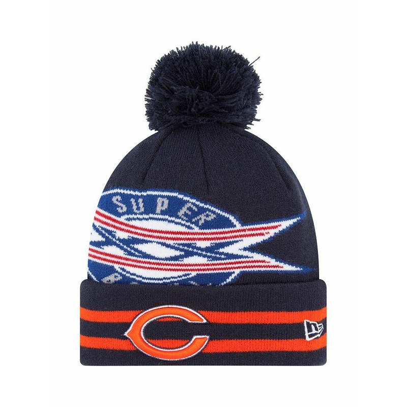 Chicago Bears Superbowl XX Knit Hat with Pom