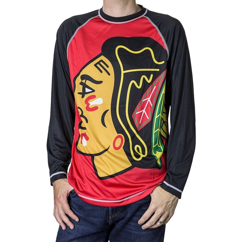 Chicago Blackhawks Performance Rash Guard Long Sleeve Shirt