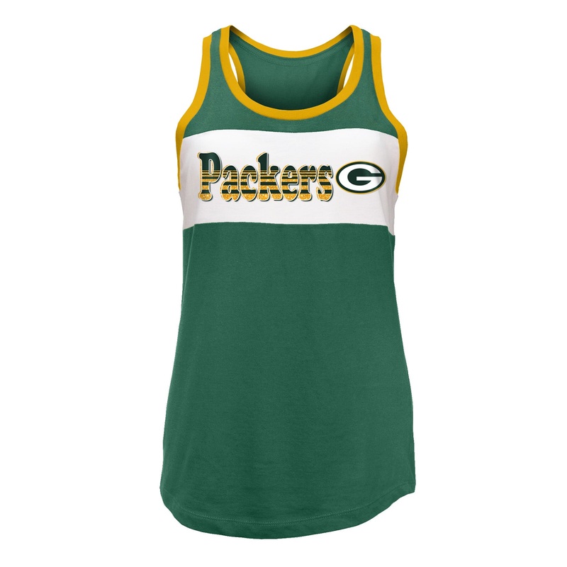 Green Bay Packers Athletic Glitter Women's Tank Top