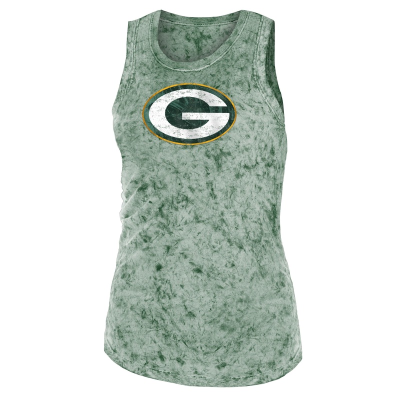 Green Bay Packers Tie Dye Wash Women's Tank Top