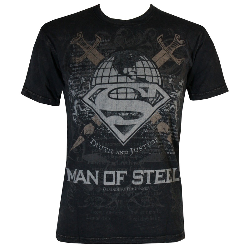 Superman Logo Luminary Premium Wash Men's T-Shirt