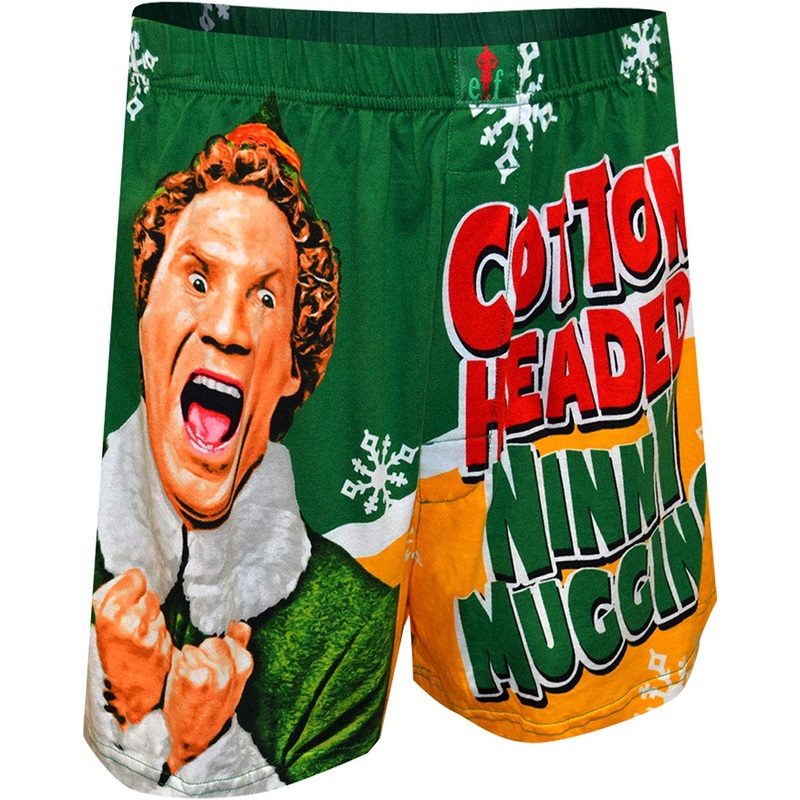 Buddy the Elf Cotton Headed Ninny Muggins Men's Boxer Briefs, Green