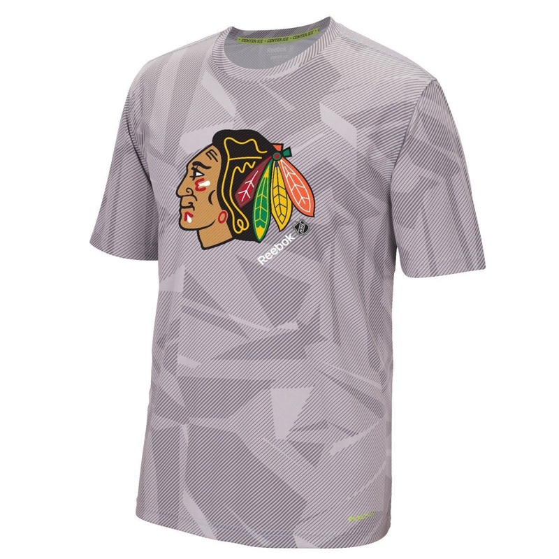 Chicago Blackhawks Center Ice Men's Grey Performance Shirt