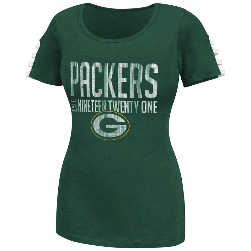 Green Bay Packers Shoulder Laces Women's Tee