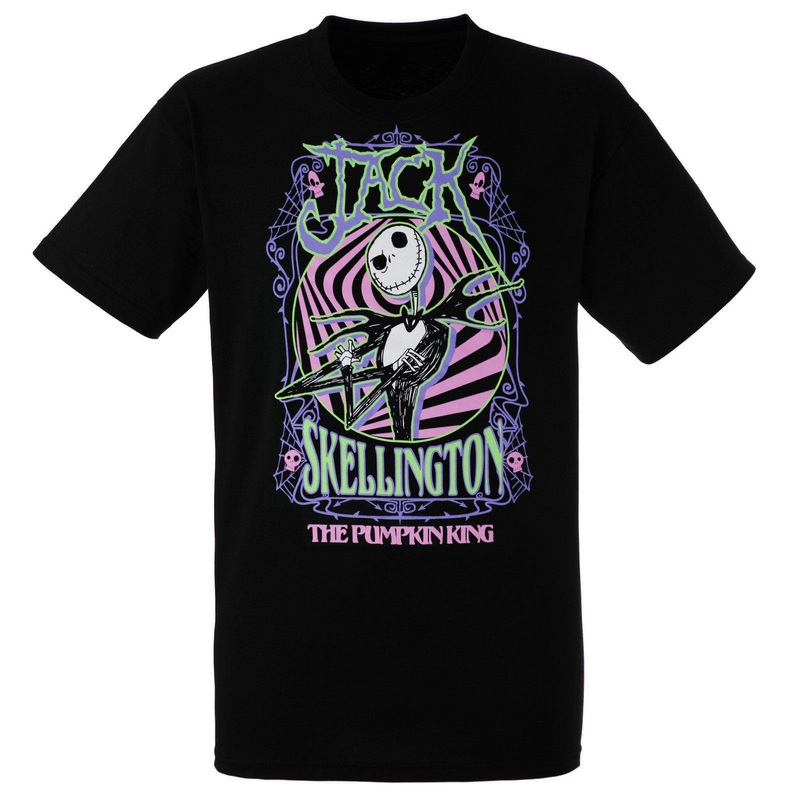 Nightmare Before Christmas Jack Skellington Pumpkin King Men's Shirt, Black