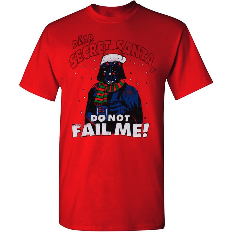 Star Wars Darth Vader Secret Santa Fail Men's Red Crew Shirt