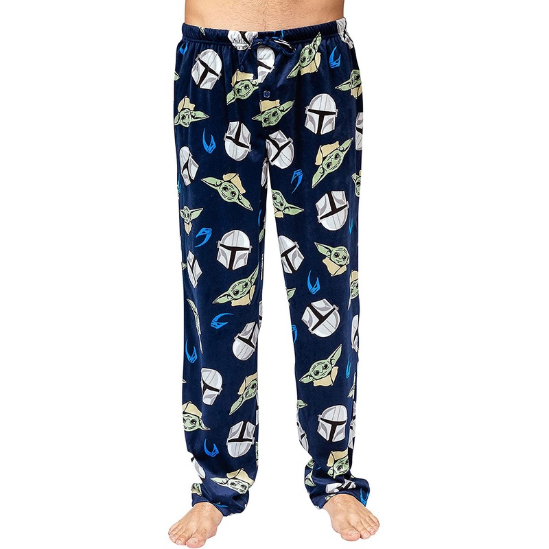 Star Wars The Mandalorian Men's Grogu This Is The Way Sleep Pants, Blue