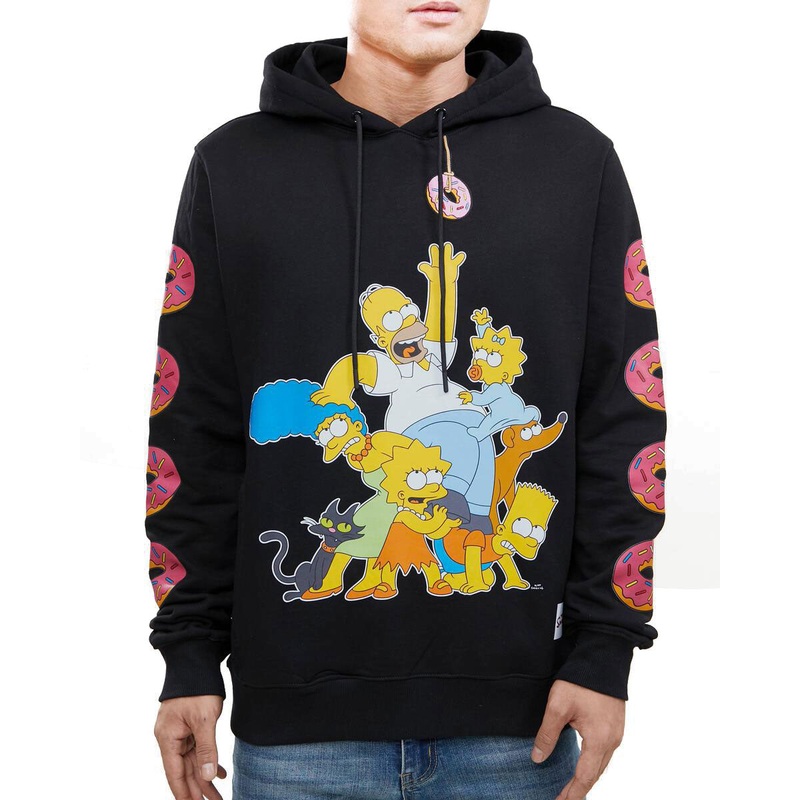 The Simpsons Donut Love Affair Hoodie, Black