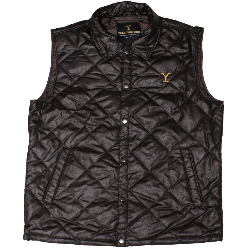 Yellowstone Button Up Vest, Brown