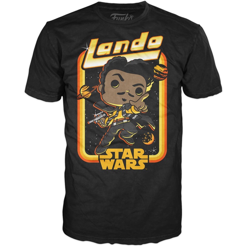 Funko POP! Tees Star Wars Lando in Space Men's Black Shirt