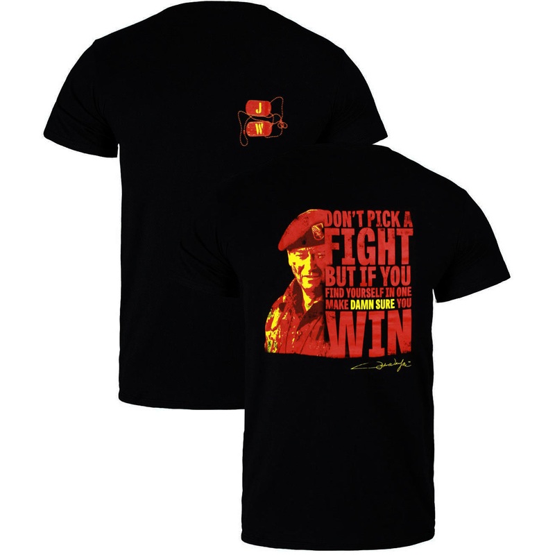 John Wayne Don't Pick a Fight Men's Black Shirt