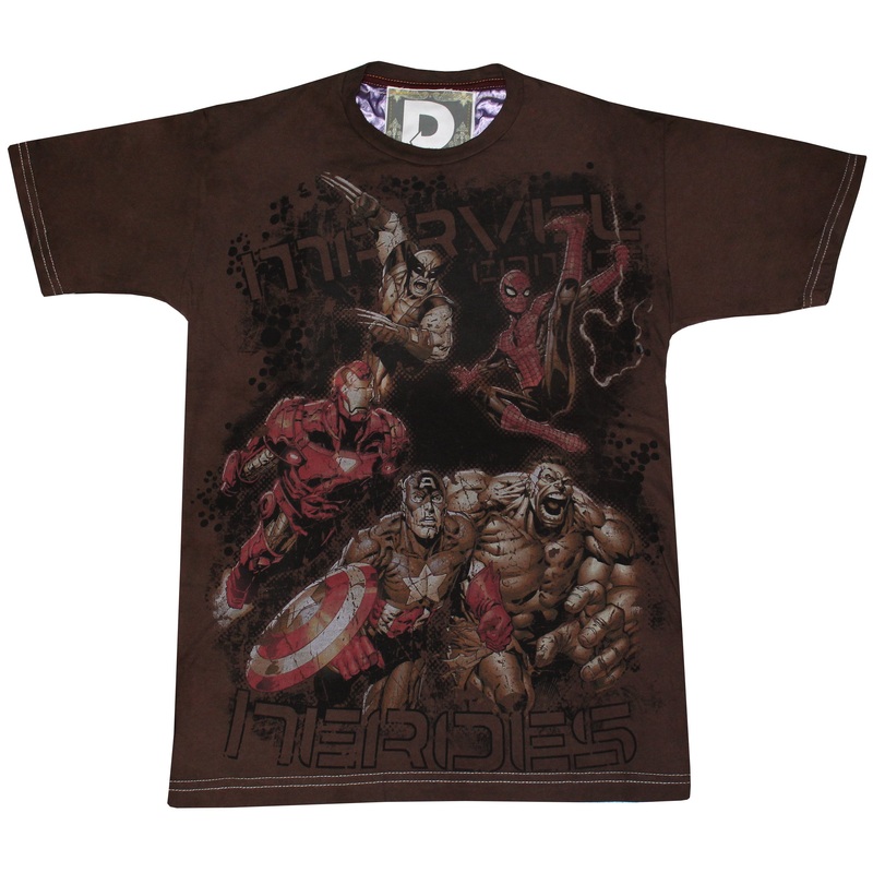 Marvel Comics Hero Attack Men's Slim Fit T-Shirt