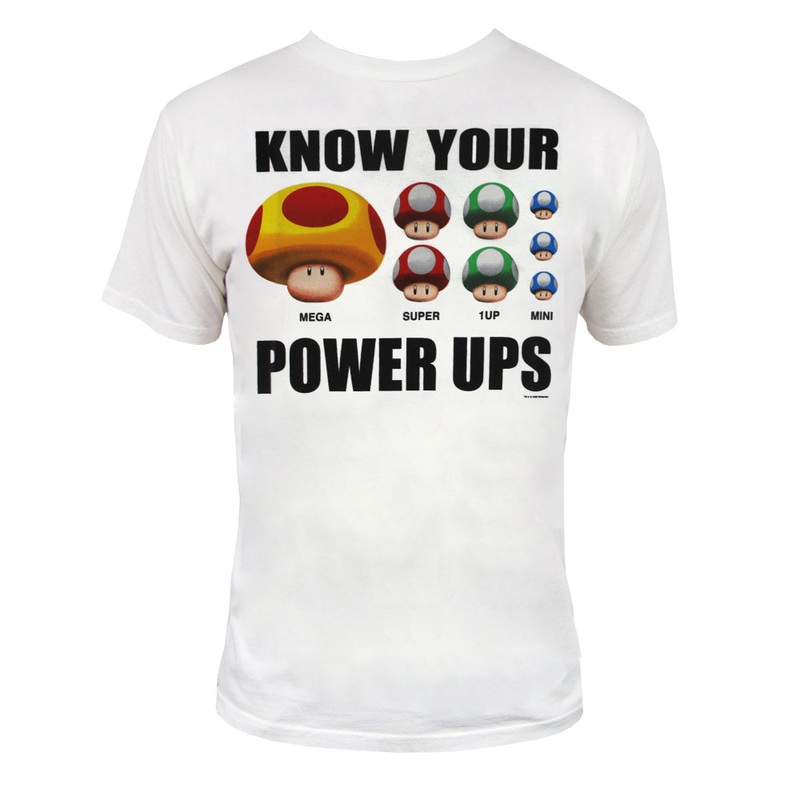 Nintendo Mushrooms Know Your Power Ups T-Shirt