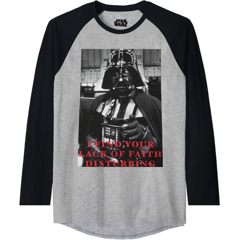 Star Wars Darth Vader Lack of Faith Junior's 3/4th Sleeve Shirt