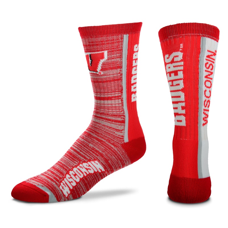Wisconsin Badgers Bar Stripe Vert Socks