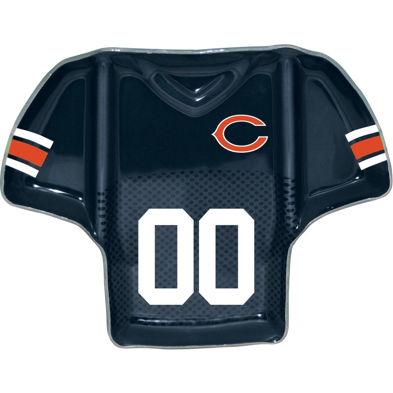 Chicago Bears Glass Jersey Chip and Dip Tray