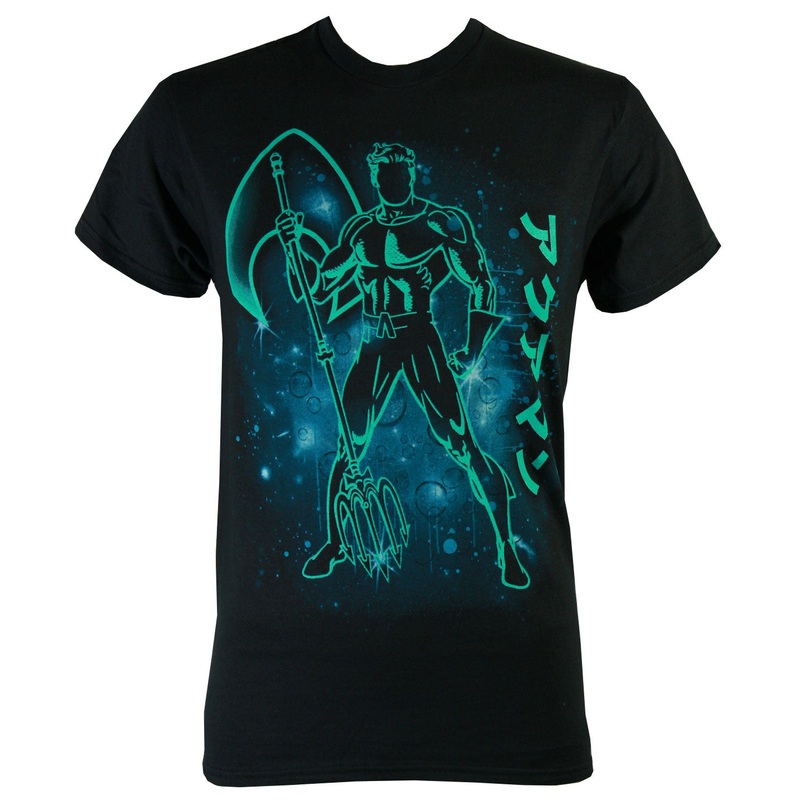 DC Comics Aquaman Color Burst & Japanese Men's Shirt