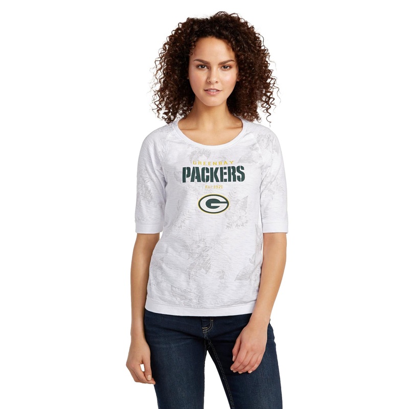Green Bay Packers Womens Floral Blitz T-Shirt