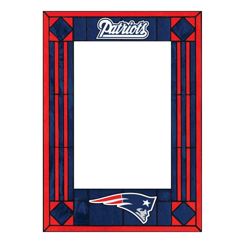 New England Patriots Art Glass 4" x 6" Vertical Picture Frame