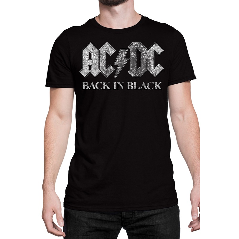 AC/DC Back in Black Men's Black Tee